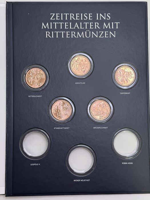 Moedas Austria Euros Prata e Cobre Colecao completa