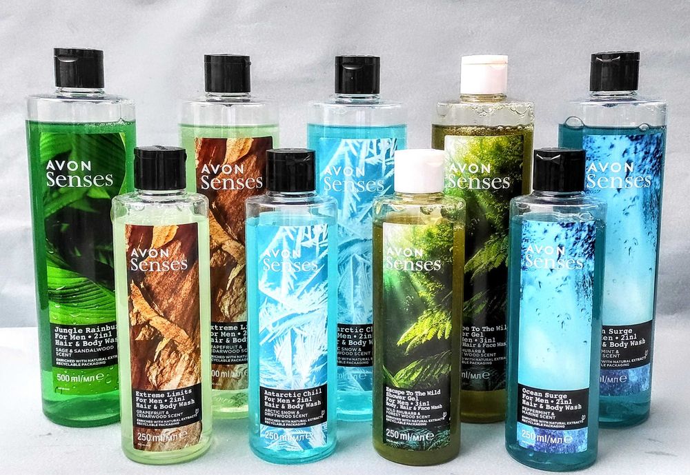 Гель для душу чоловічий жіночий Senses 250, 500, 720 мл Avon Ейвон
