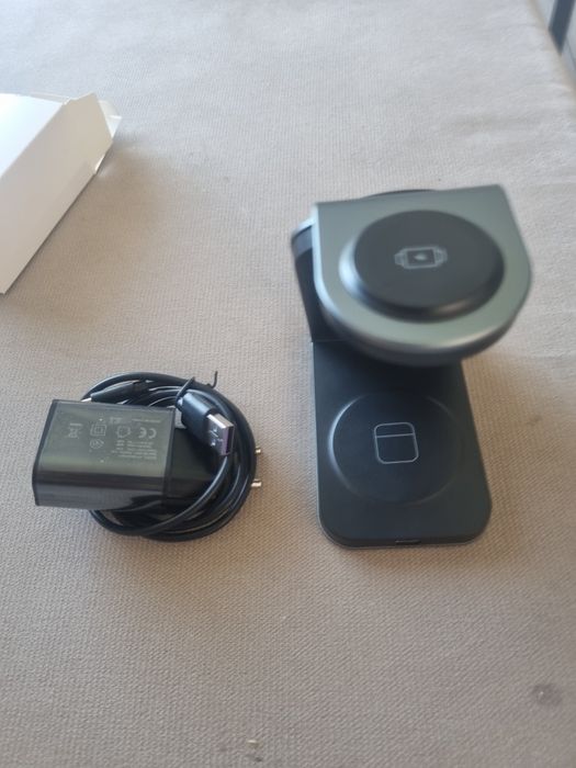 Ładowarka indukcyjna telefon zegarek słuchawki iphone samsung nowa