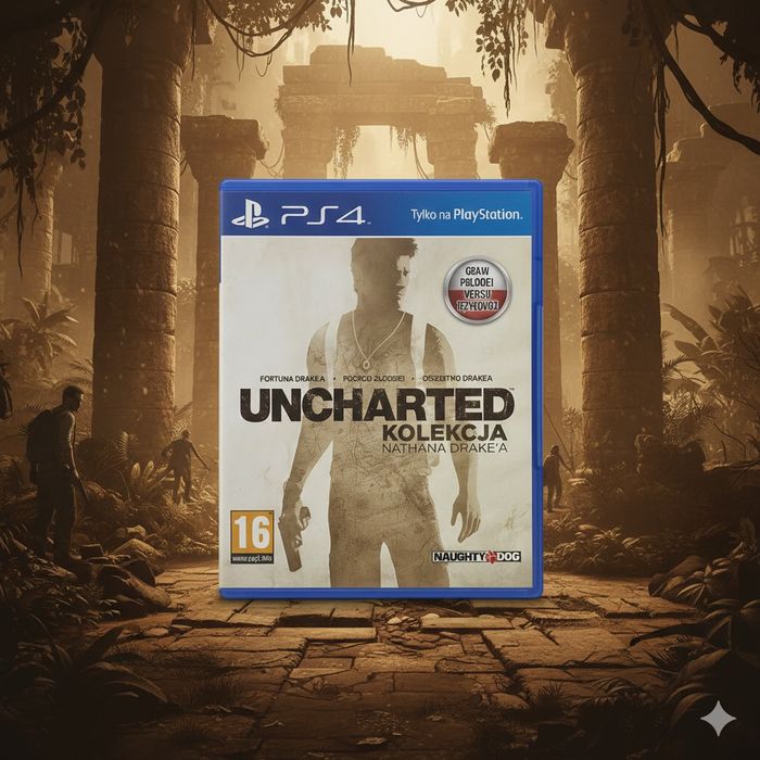 Uncharted kolekcja 3 gry na 1 cd ps4 i ps5 playstation