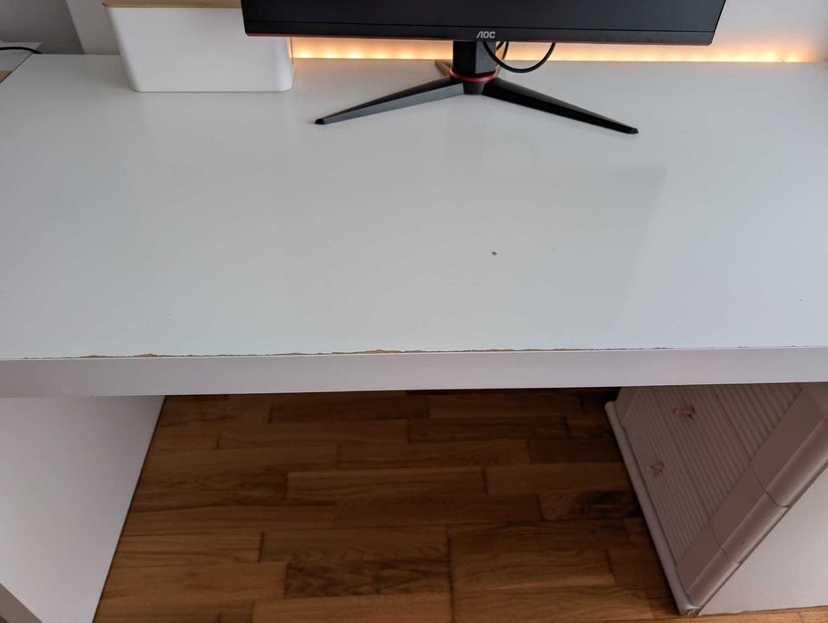 Secretária Branco IKEA MALM extensível 151x65 [extensão +70 cm)