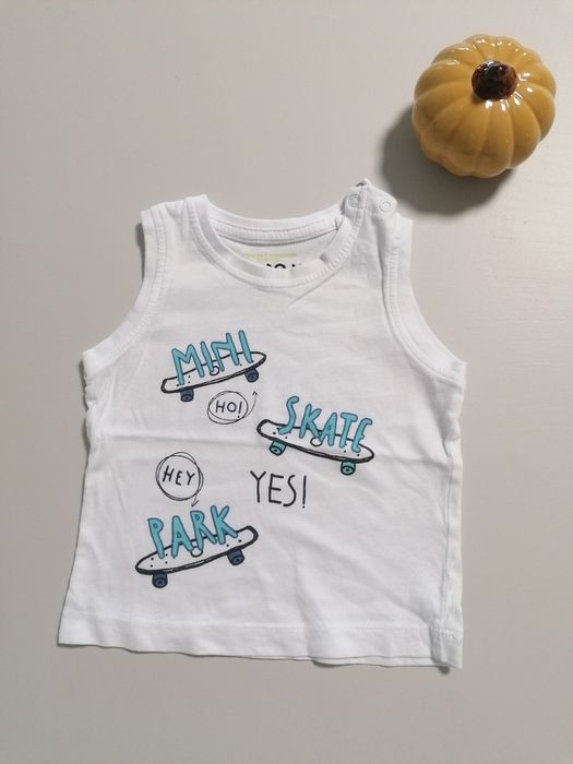 T-shirt de Cavas com skates de Bebé Menino