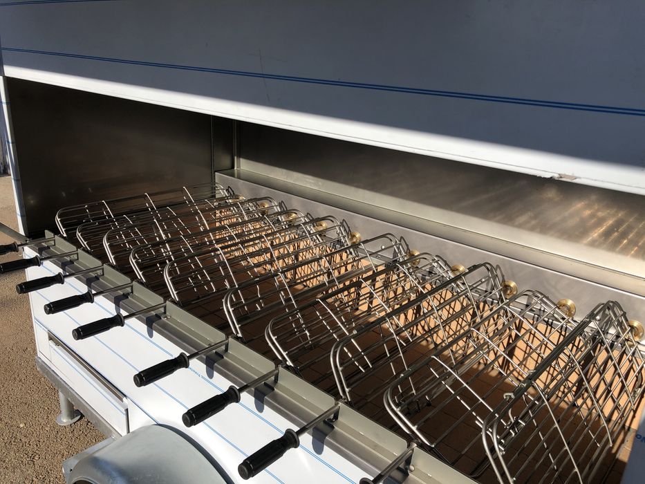 Churrasqueira Grelhador a Carvão para frango churrasco com Reboque