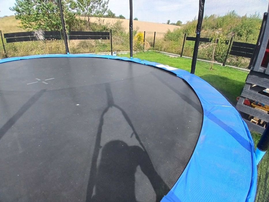 Trampolina ogrodowa 430 cm (4.3 m) z siatką(nowa osłona sprężyn)