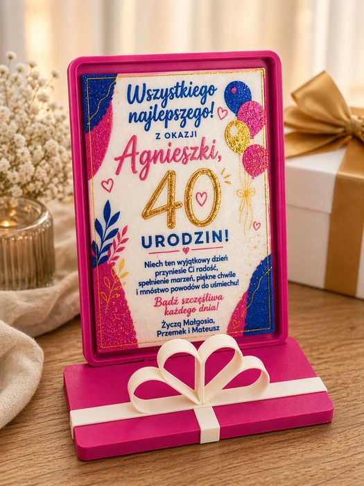 Personalizowane kartki 3D wyjątkowy prezent z efektem WOW urodziny komunia nfc
