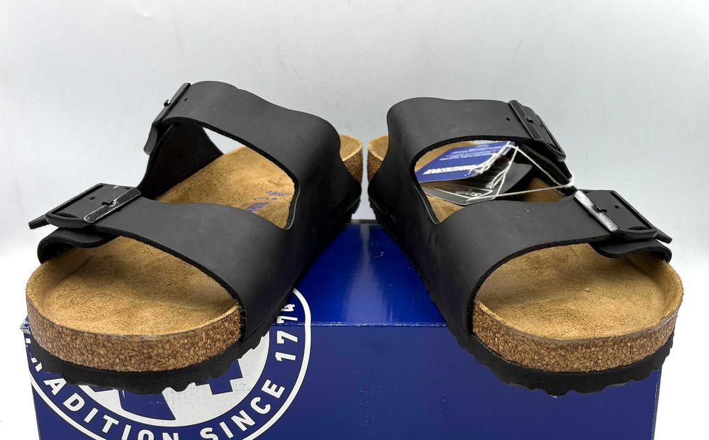 ‼️Nowe oryginalne klapki BIRKENSTOCK Arizona czarne 43 AZ 245 skóra