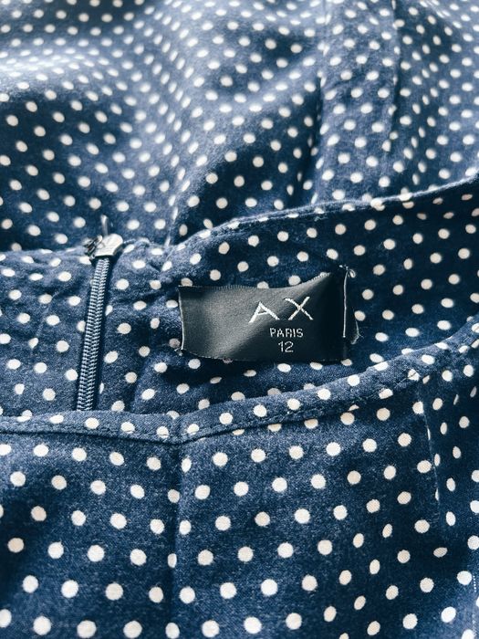 Sukienka granatowa w groszki Armani Exchange L
