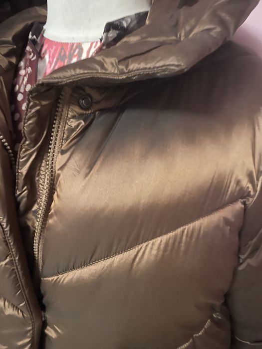 Dluga kurtka płaszcz czekolada opalizująca 42/44/46