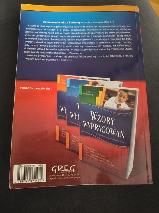 Opracowania lektur i wierszy