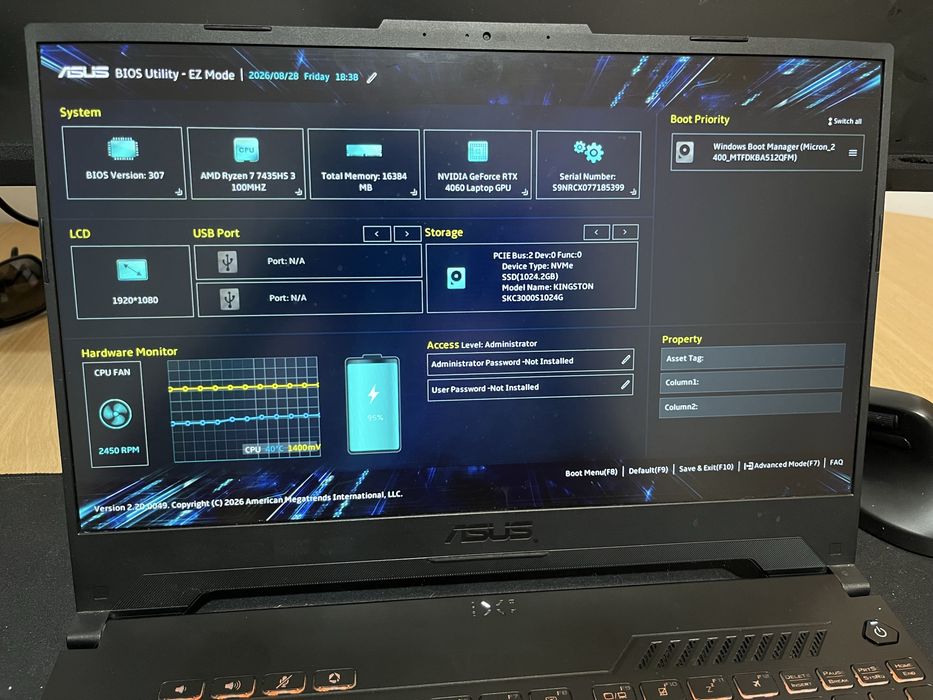 ASUS TUF A15 | RTX 4060 | Ryzen 7 | 16GB | 1,5TB SSD