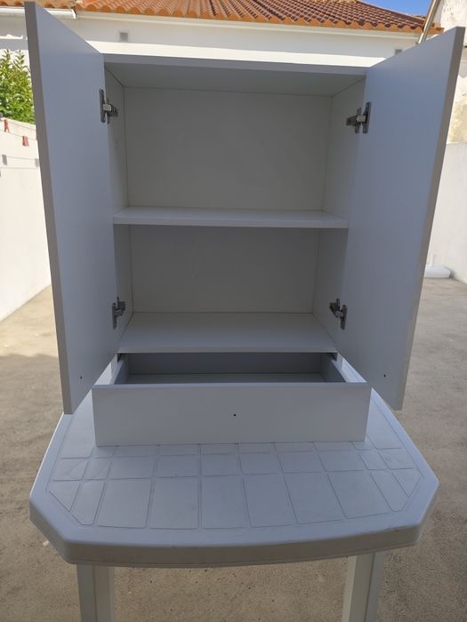 Título para o anúncio: Móvel Casa de Banho Suspenso Branco 80x60x32 cm – Novo
