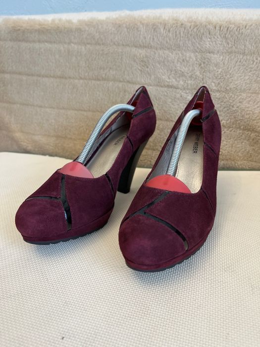 Gerry Weber zamsz bordowy buty damskie 40