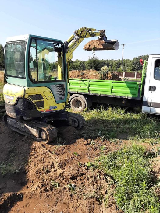 WOLNE TERMINY! Usługi minikoparką + wywrotka do 3,5 t+uslugi wiertnicą