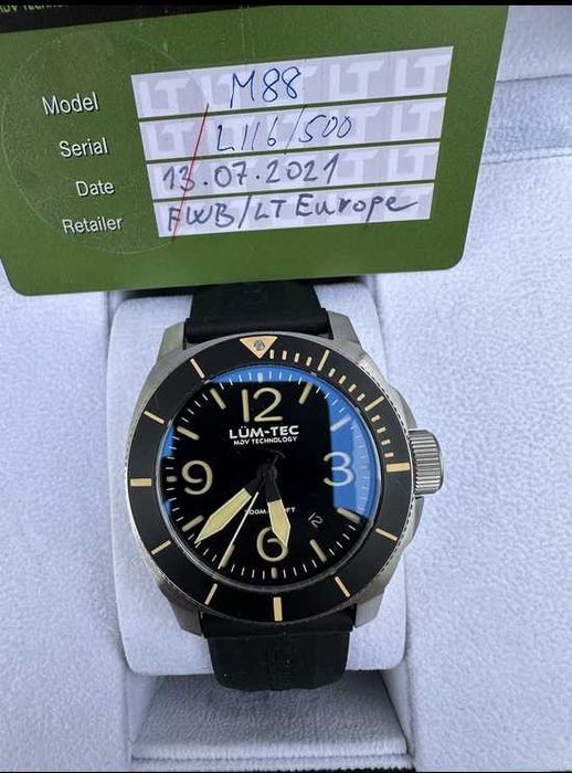 Relógio LUM-TEC Diver, edição limitada de 500 unidades