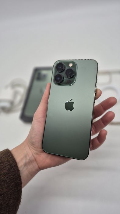 iPhone 13 Pro 128GB – Verde Alpine – Impecável | Caixa + Capas