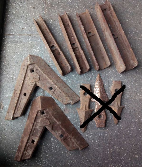 Peças para charrua de ferro antiga