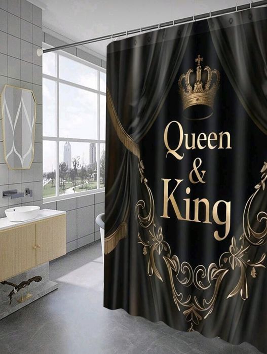 Cortina banheira/banho Queen & King