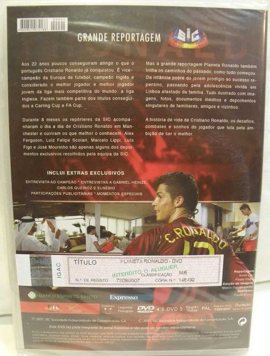 DVD Planeta Ronaldo - Documentário sobre Cristiano Ronaldo NOVO