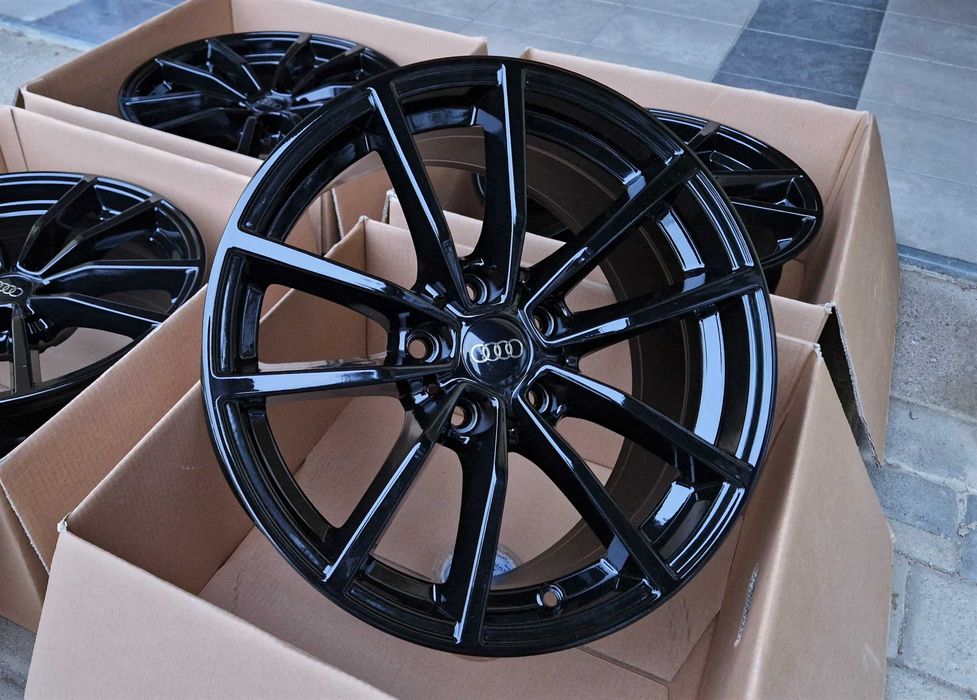 Alufelgi 17 5x112 Audi A4 A5 A6 A7 A8 Q3 Q5 Czarne ! 612#