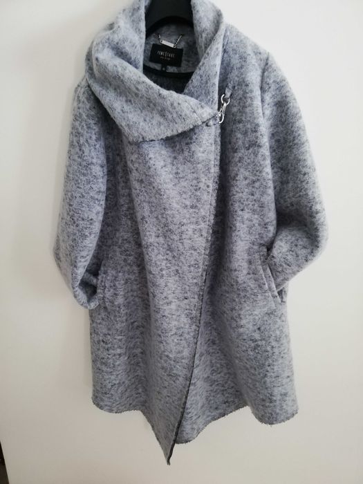 płaszcz eva minge 40 42 L XL wełniany szary oversize femesstage
