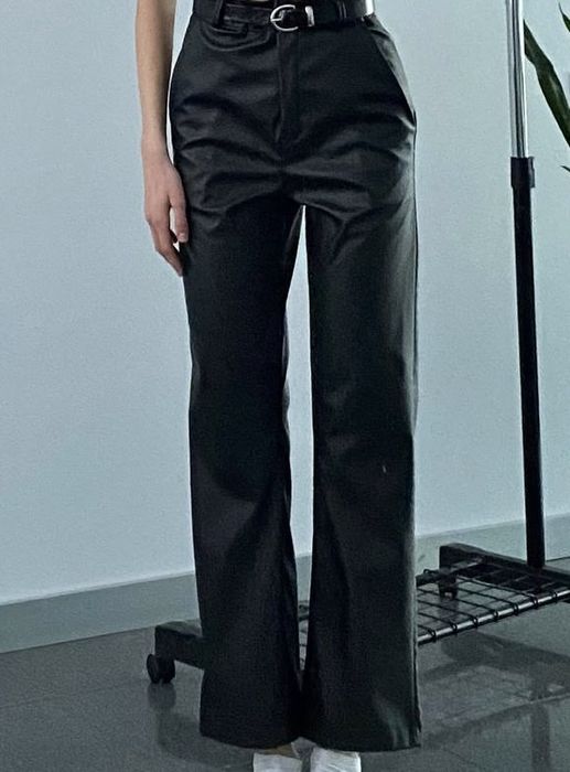 Шкіряні штани утепленні (замінник шкіри)