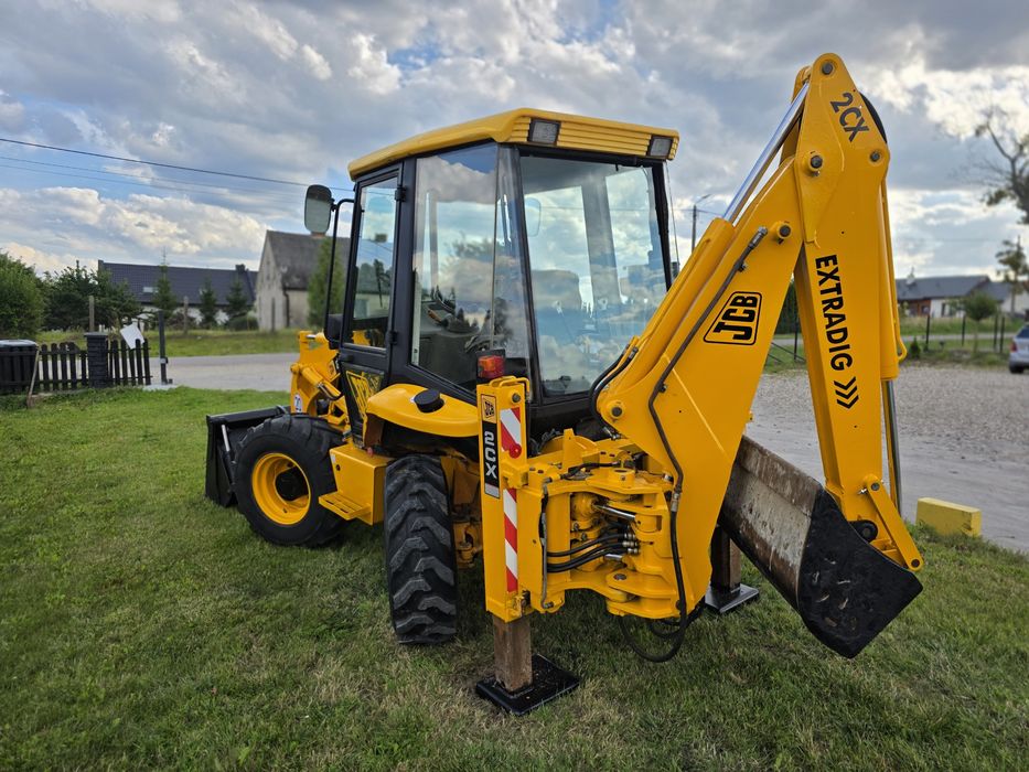 JCB 2CX Widły Szczęka 2Łyżki Nowe Opony 4x4 Brutto