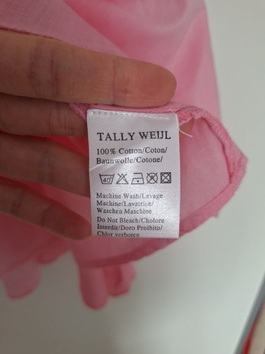 Spódnica midi Tally Weijl bawełniana róż ombre, L