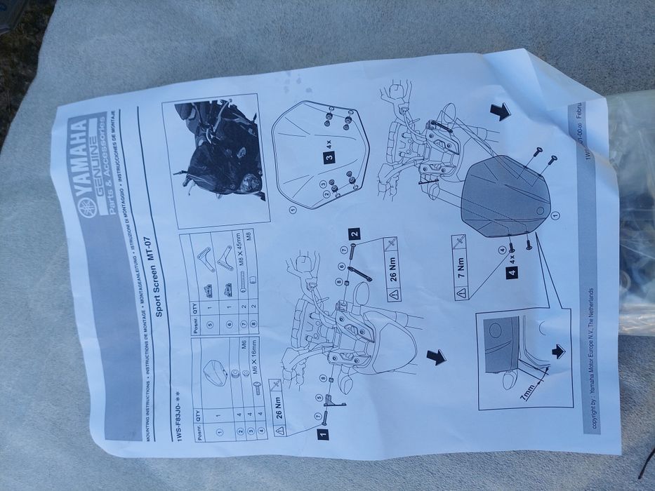 Szyba owiewka Yamaha