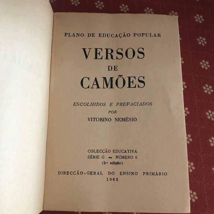 Versos de Camões Segunda Edição 1962