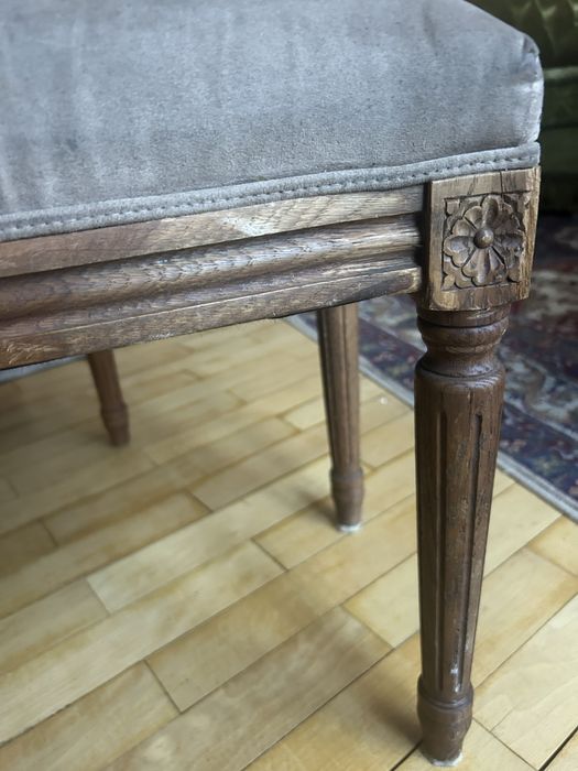 Ława do fortepianu pianina i puf francuski Ludwik XVI styl rustykalny