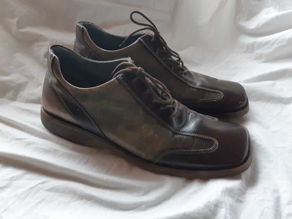 Robert Wayne z USA retro vintage skóra naturalna sznurowane 42 43