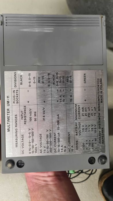 Miernik Multimeter UM 11 pokrowiec polska produkcja