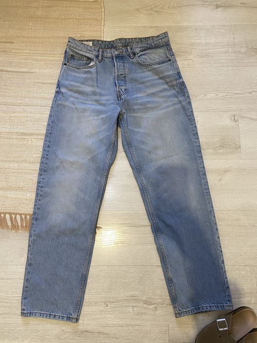 Чоловічі джинси zara straight button fly 42/32 розмір