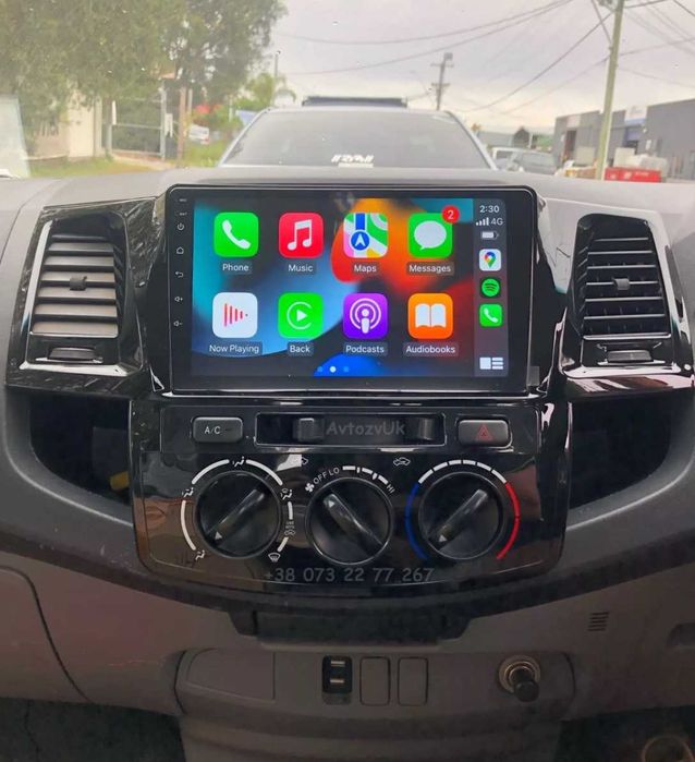 Магнитола HILUX Toyota SURF Хилюкс GPS Tesla 2 дин CarPlay Android 15