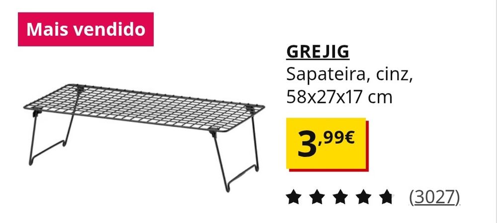 Sapateira em metal  Ikea