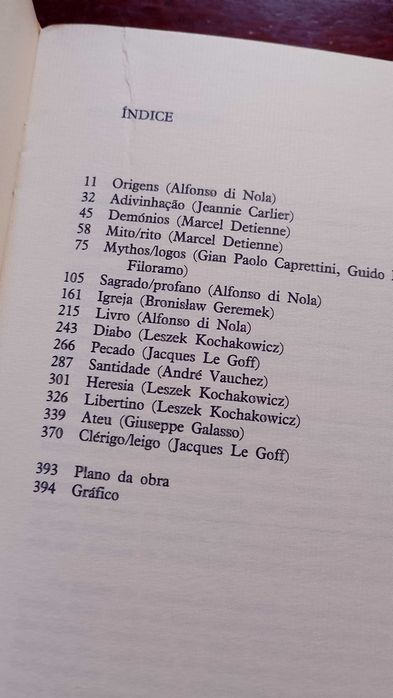 Mythos, Logos, Sagrado, Profano, Enciclopédia Einaudi