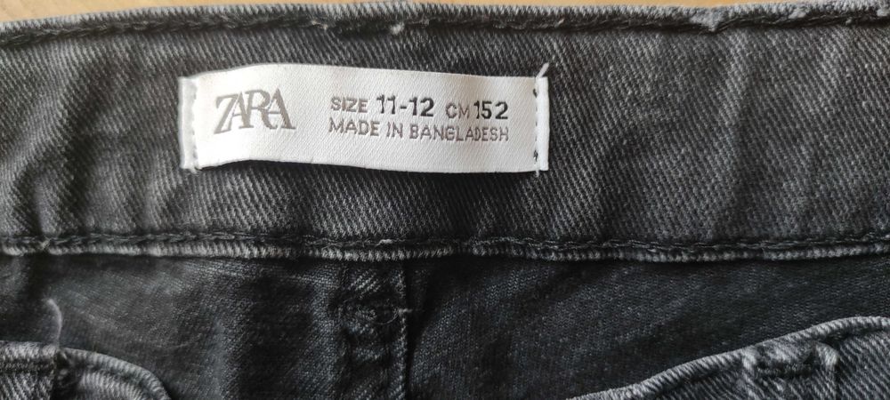 Jeansy Zara dziewczęce 152 dzwony, rozszerzane