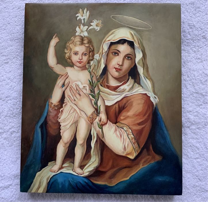 Ікона Діва Марія з Немовлям 320*270мм у фряжській манері