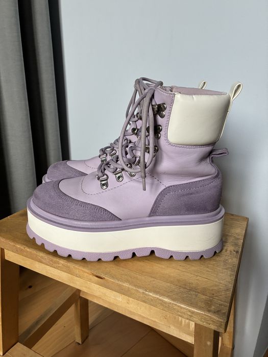 Buty trzewiki botki koturna platforma DeeZee CCC rozmiar 38 fioletowe