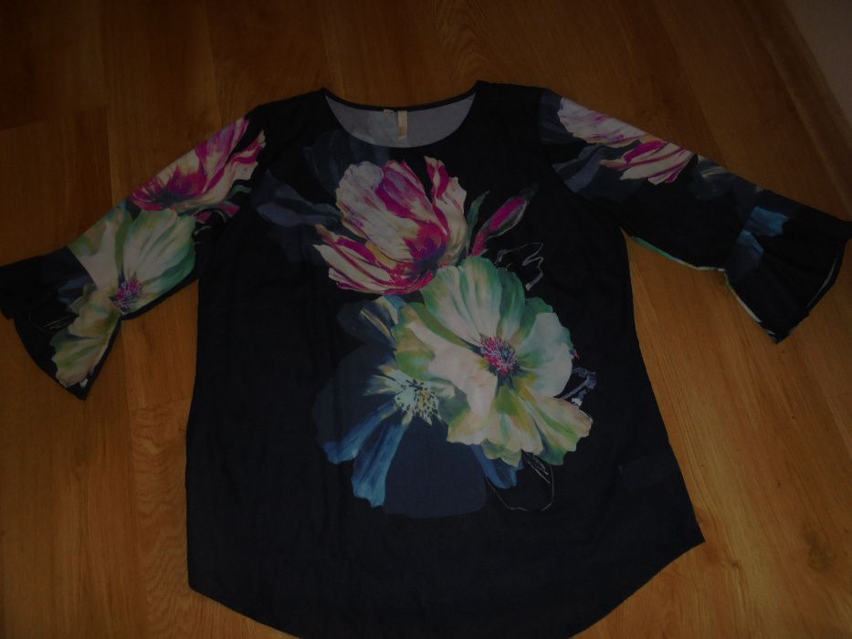 zwiewna bluzka w kwiaty L/ XL