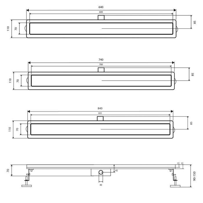 ‼️Чешский трап Qtap Taurus Tile SUS304 с сухим затвором под плитку‼️