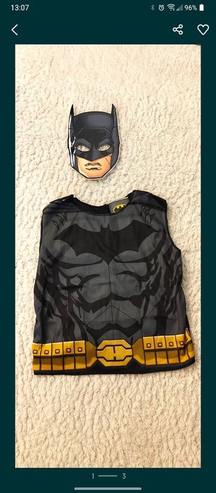 Batman kostium bal przebierańców rozm 110 116 stan NOWY