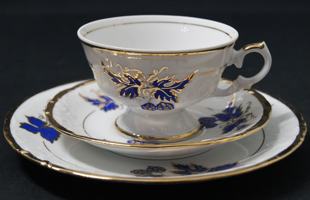 Trio Stara Porcelana filiżanka Chodzież