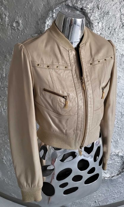 Kor kor włoska skóra naturalna złota roz L