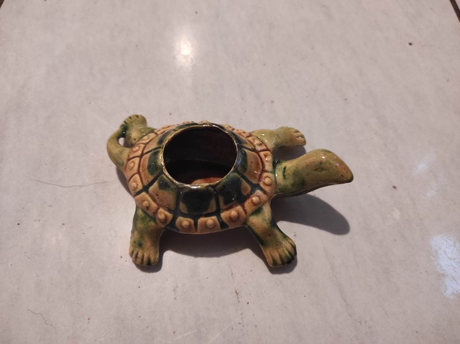 Popielniczka świecznik Żółw PRL