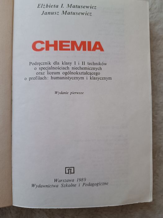 Chemia - stara PRL  1989r.