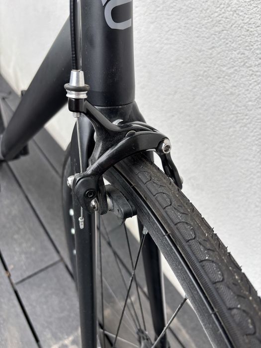 rower singlespeed ostre kolo fixie 6KU Fixed Gear Baanfiets Zwart - 58CM