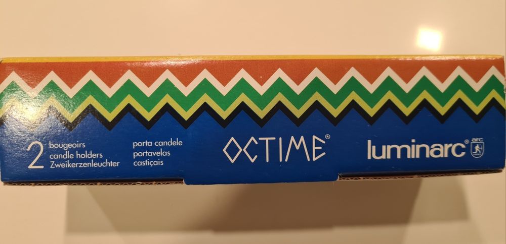 Dois castiçais para velas em vidro Octime Luminarc