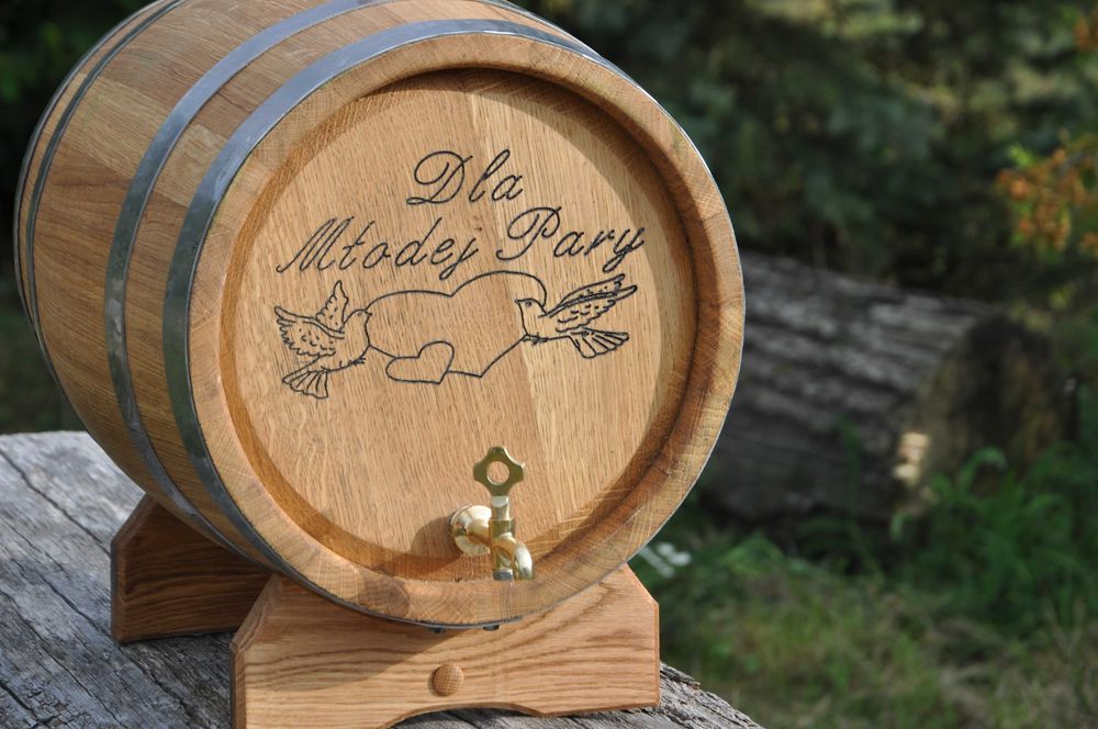 Beczka Dębowa 3L 4L 5L 10L 15L 20L Na bimber Whisky Opalanie Grawer