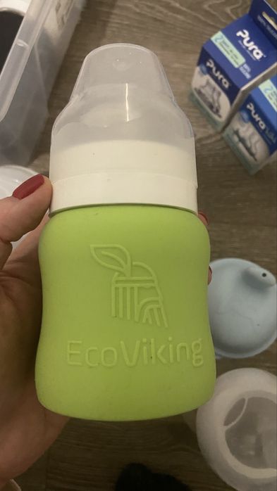 Szklane butelki do karmienia Eco Viking